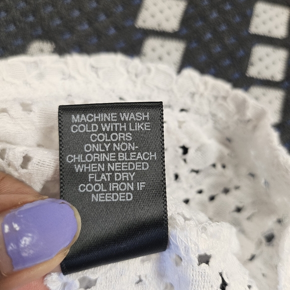 Avenue Women's Lace Buttoned Down Shirt in Plus Size - Picture 6 of 7